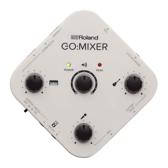Roland GO:MIXER Owner's Manual