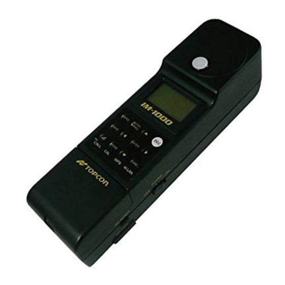 Topcon IM-1000 Instruction Manual