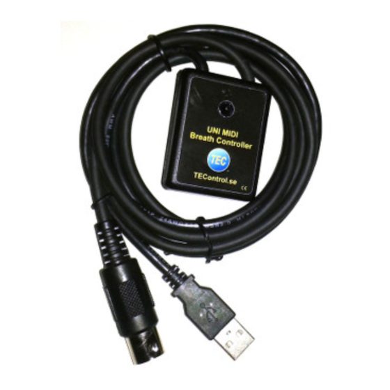 TEControl UNI MIDI Breath Controller User Manual