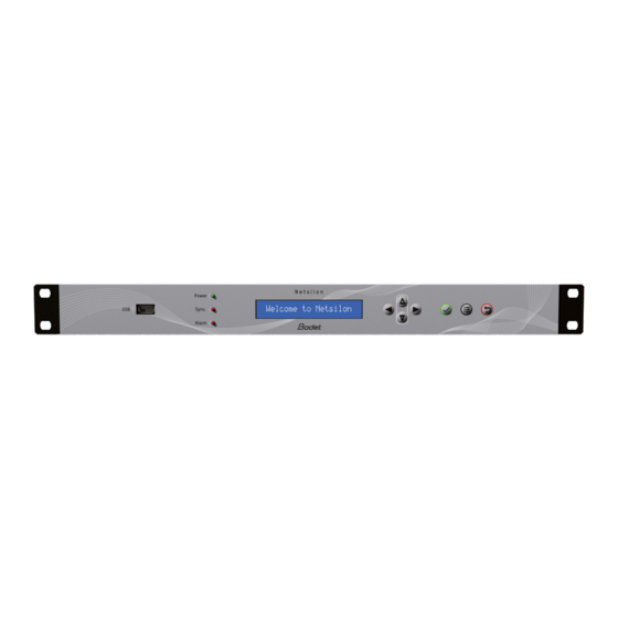 Bodet NETSILON 7 AC Quick Start Manual