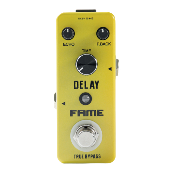 FAME Analog Delay LEF-314 User Manual