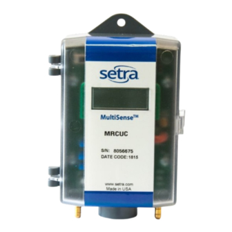 Setra Systems Multi-Sense MR Series Installation Manual