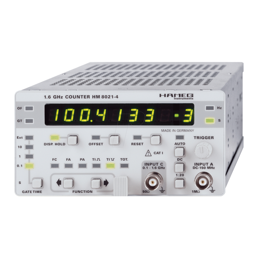Hameg HM8021-4 User Manual