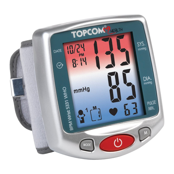 Topcom 5331 Blood Pressure Monitor Manuals