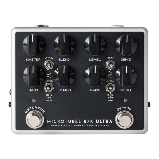 Darkglass Electronics Microtubes Ultra Series Manual