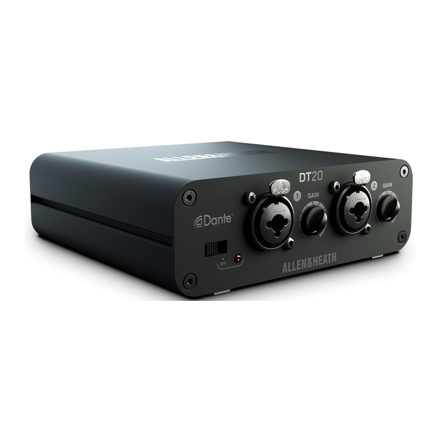 ALLEN & HEATH DT20 - Dante Output Expander Manual