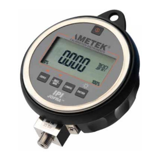Ametek JOFRA IPI Adjustment Manual