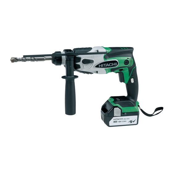 Hitachi DH 18DSL Cordless Rotary Hammer Manuals