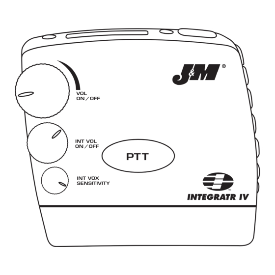 J&M Integratr IV Installation And Operation Instructions Manual