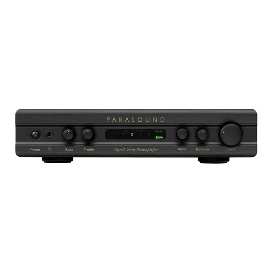 Parasound Zpre2 Owner's Manual