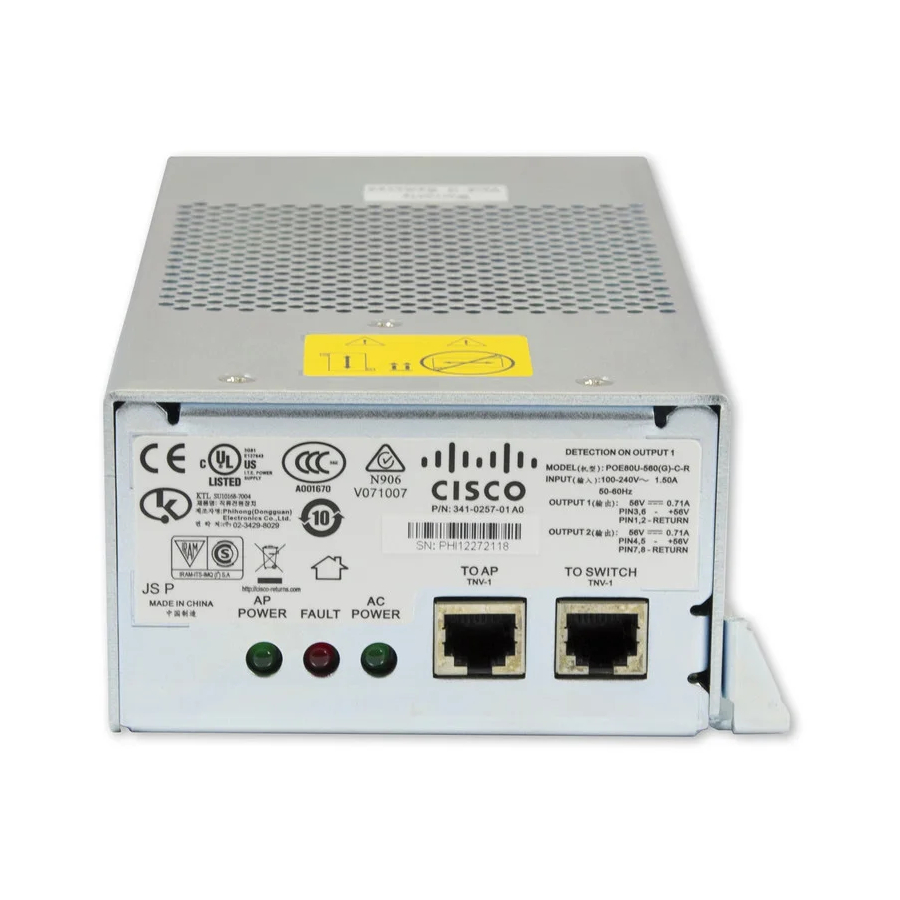 Cisco AIR-PWRINJ1500-2 Manuals