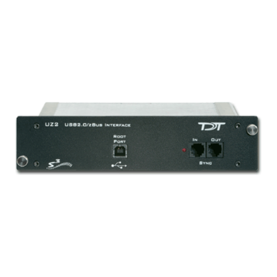 Tucker-Davis Technologies UZ2 Hardware Reference Manual