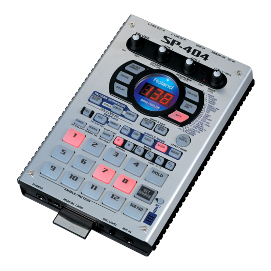 Roland SP-404 Manual