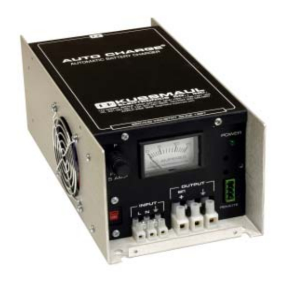 KUSSMAUL AUTO CHARGE 12 DV Installation Manual And Manual
