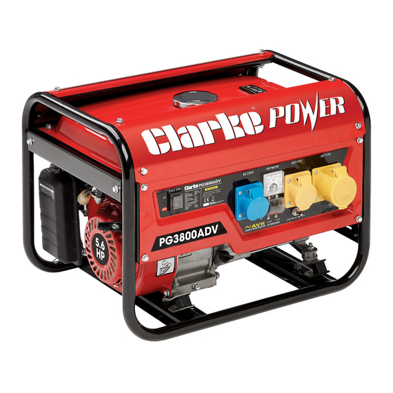Clarke PG3800ADV Manuals