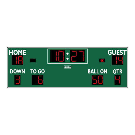 VARSITY Scoreboards VSBX-744LED Installation Instructions Manual