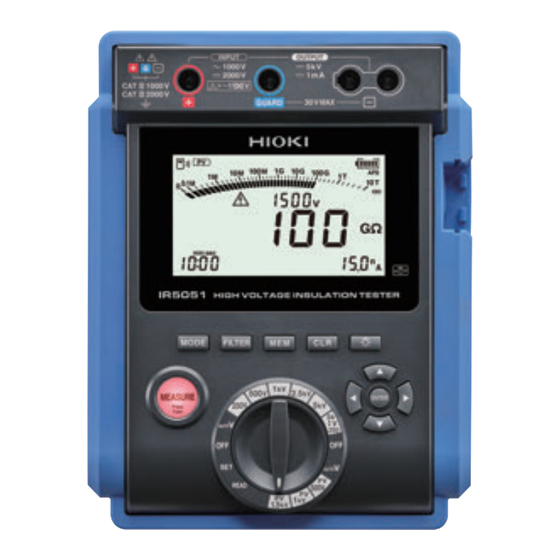 Hioki IR5050 Instruction Manual