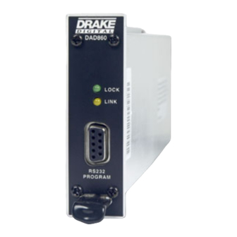 DRAKE DAD860 Instruction Manual