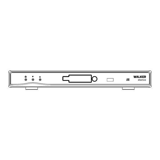 Walker WP645TS-HD Operating Instructions Manual