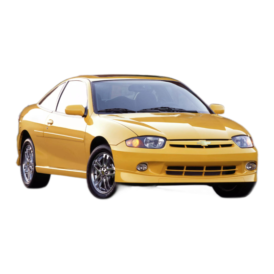 Chevrolet 2004 Cavalier Getting To Know Manual