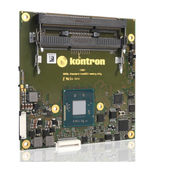 Kontron COMe-cBT6 Embedded Module Manuals