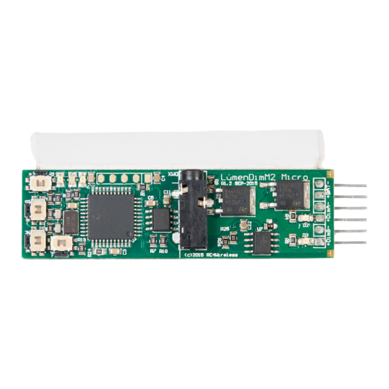 RC4 Wireless LumenDimM2micro Quick Start Manual