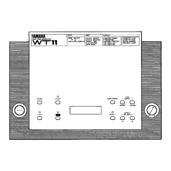 Yamaha WT-11 Operation Manual