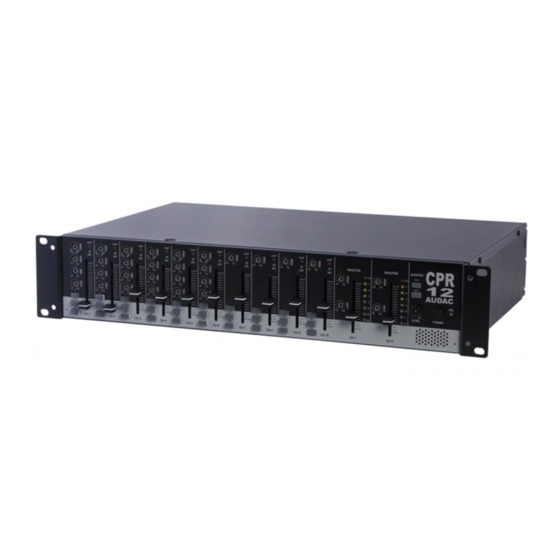 AUDAC CPR12 User Manual & Installation Manual