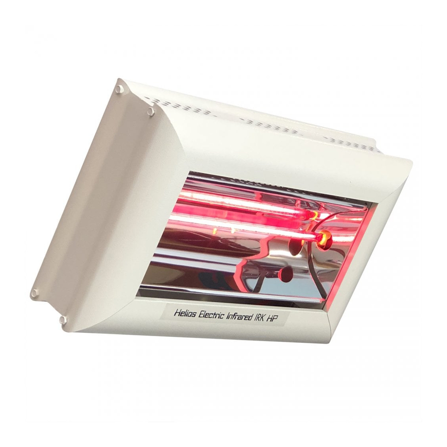 Helios Radiant HP1/10 Operating Instructions Manual