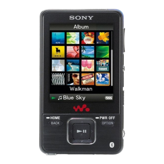 Sony WALKMAN NWZ-A828 Quick Start Manual