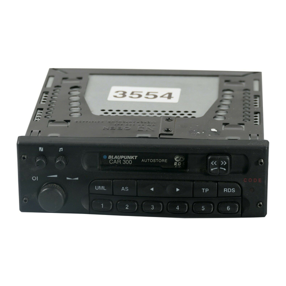 Blaupunkt CAR 300 Manual