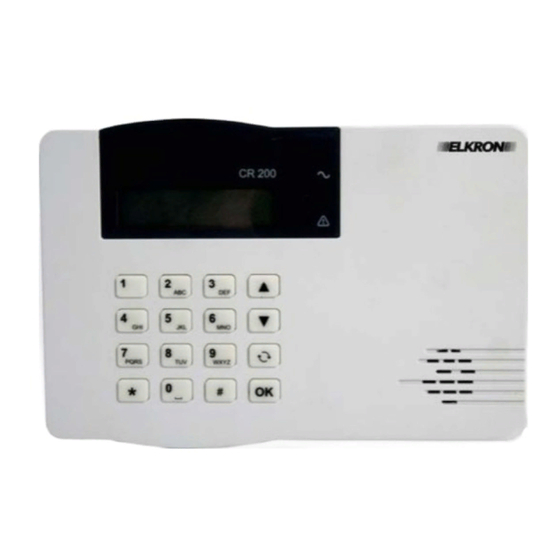Elkron CR200 User, Installation, Programming Manual