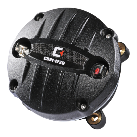 Celestion FTR HDX Range FTR12-4080HDX Brochure & Specs