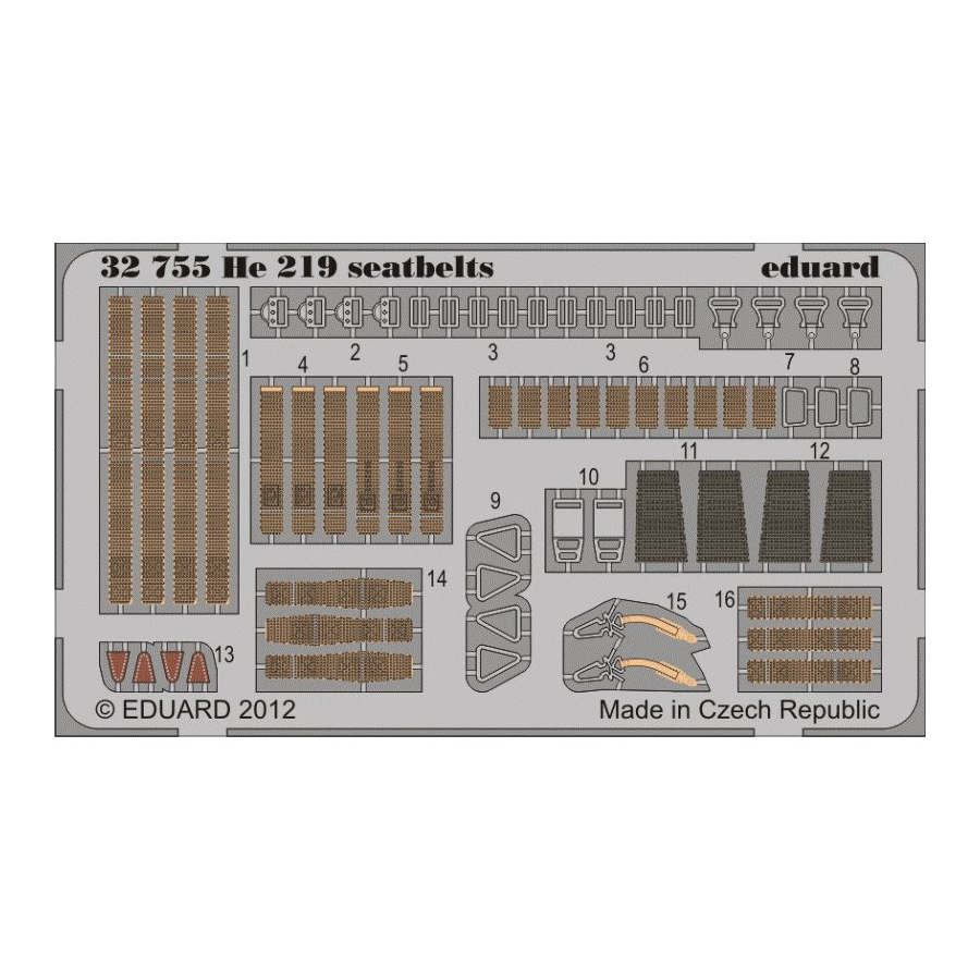 Eduard He 219 seatbelts Assembly Instructions