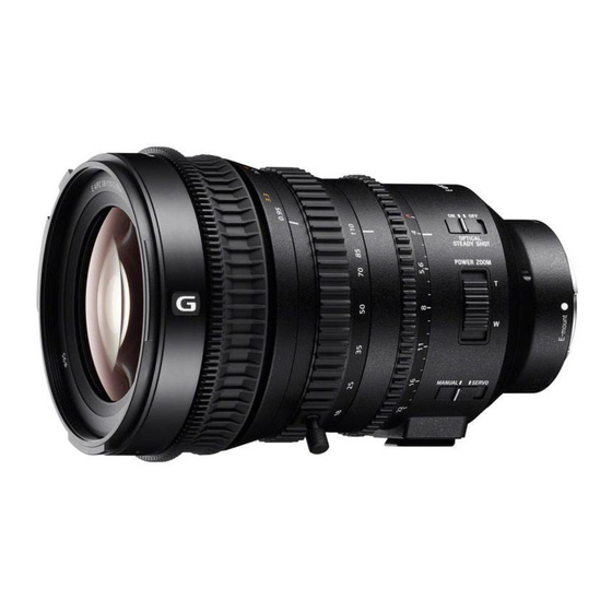 Sony Alpha E PZ 18-110mm F4 G OSS Service Manual