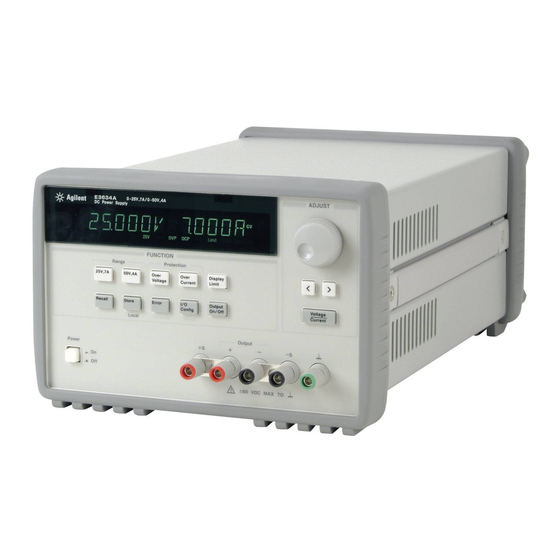 AGILENT TECHNOLOGIES E3634A SERVICE MANUAL Pdf Download ManualsLib