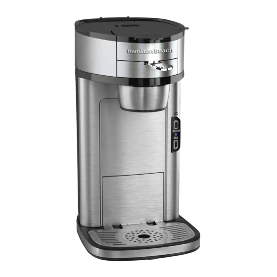 Hamilton beach flexbrew outlet single serve manual