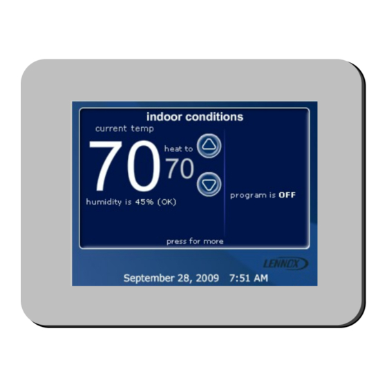 LENNOX TOUCH THERMOSTAT HOMEOWNER