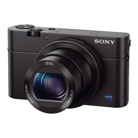 SONY DSC-RX100M3 HOW TO USE MANUAL Pdf Download | ManualsLib