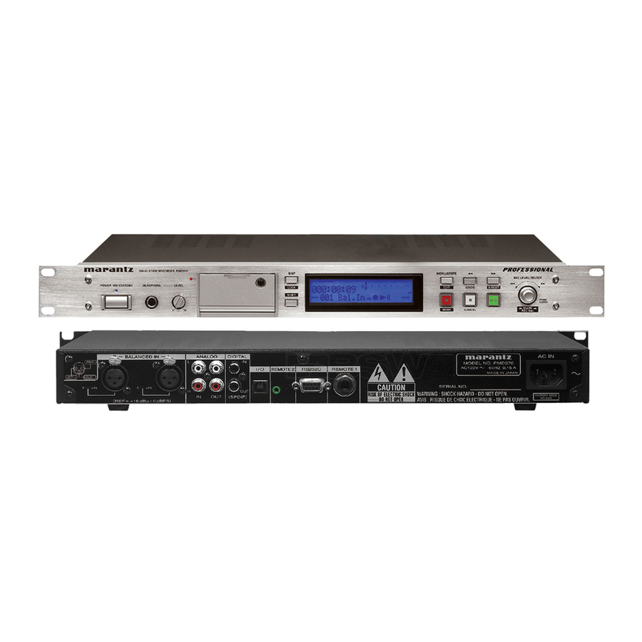 Marantz PMD570 Service Manual