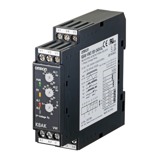 Omron K8AK-VW2 Manual
