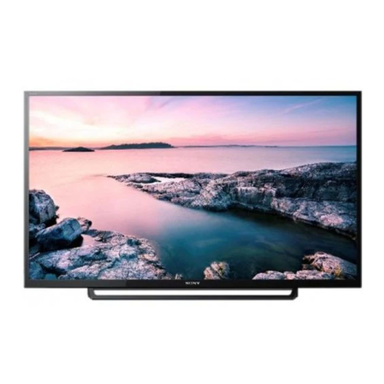 Sony BRAVIA KDL-32R324F Operating Instructions Manual