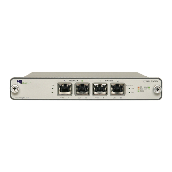 Net Optics 10/100/1000 Bypass Installation Manual