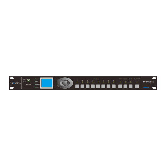 Showline SC-DMXrec User Manual
