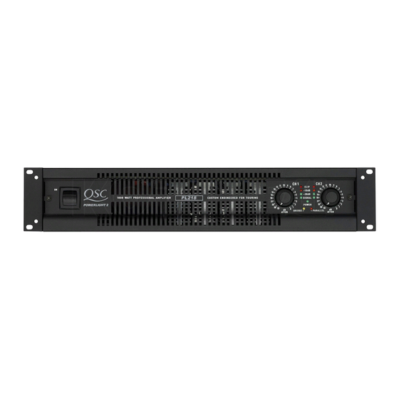 QSC PL218 User Manual