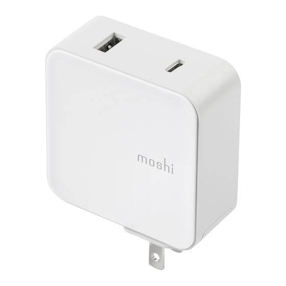 Moshi ProGeo USB-C Wall Charger with USB Port Quick Start Manual