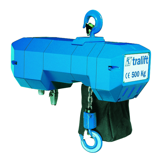 Tractel tralift TE Operation And Maintenance Manua