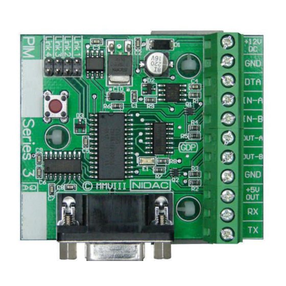 Nidac Presco PIM 3 Series Installation Manual