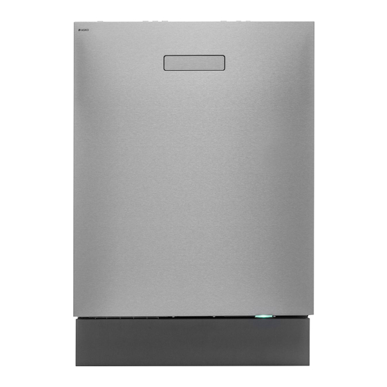 Asko DBI654IBXXL Operating Instructions Manual
