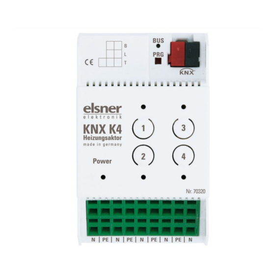 elsner elektronik KNX K4 Technical Specifications And Installation Instructions